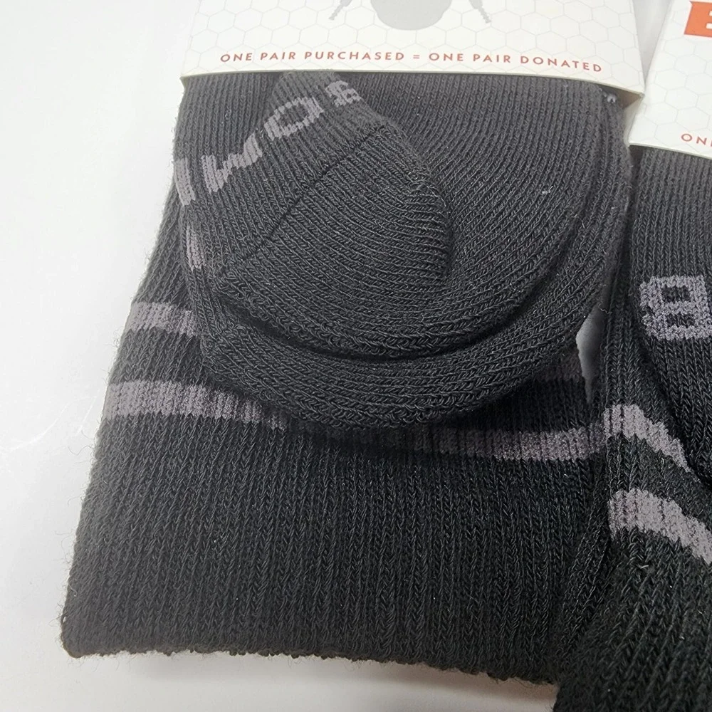 Bombas Sz M Calf Crew Socks 3 Pairs NEW Bee Better Men's 6 - 9 Women's 7-11 1/2
